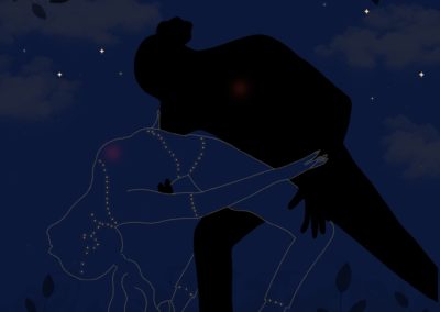 couple dans la nuit en train de danser